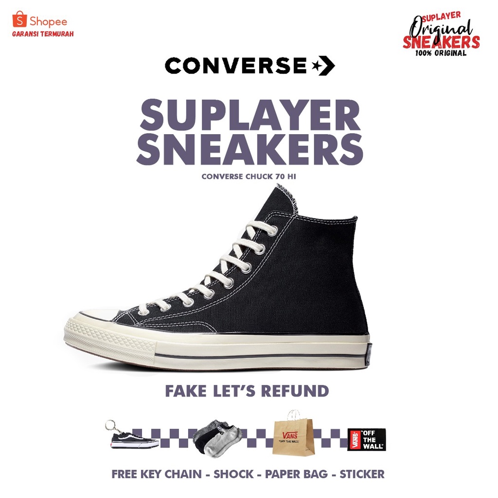 Jual Converse 70s Black Egret High Chuck 70 Converse 1970 Shopee