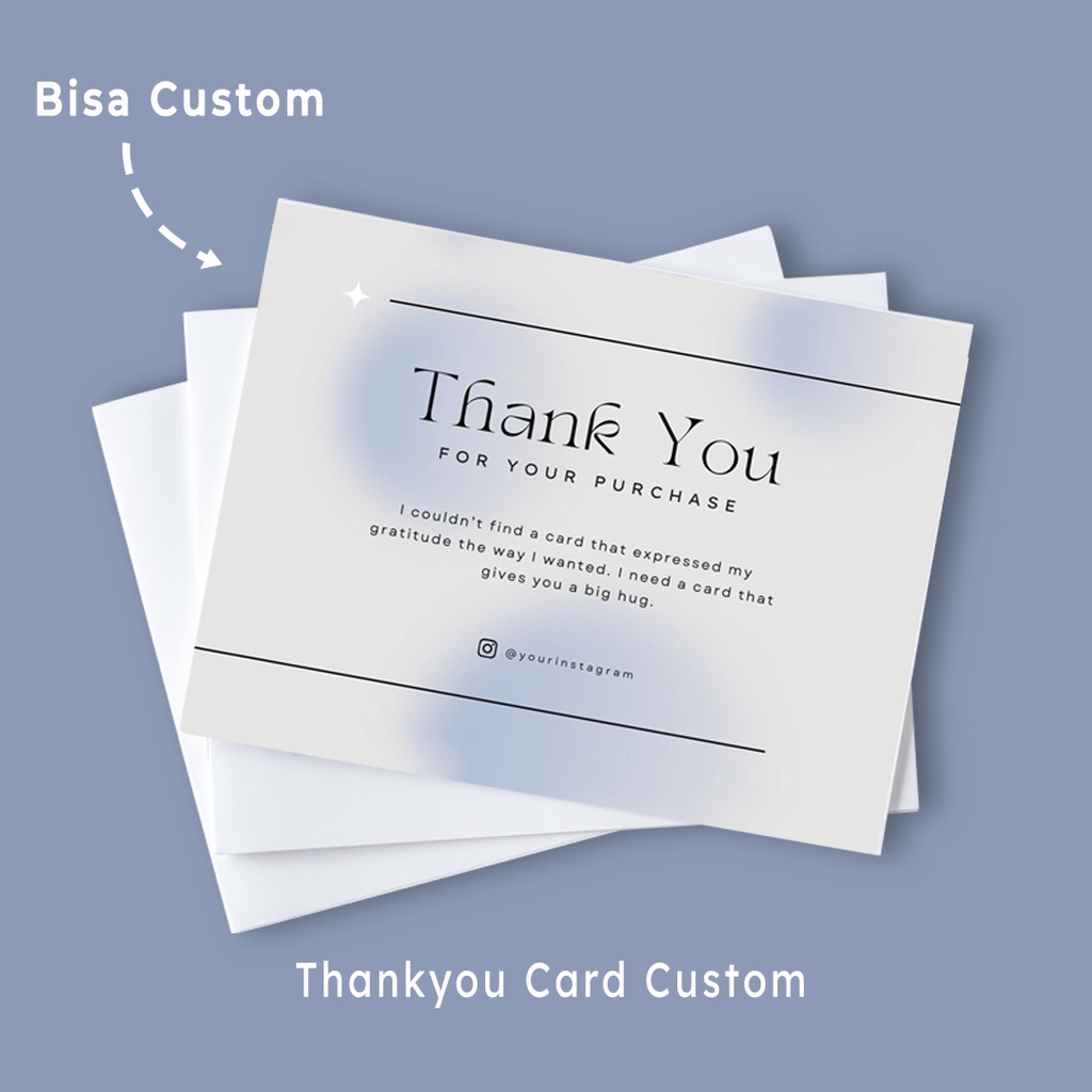 Jual Thank You Card Minimalis Kartu Ucapan Kartu Souvenir thankyou card