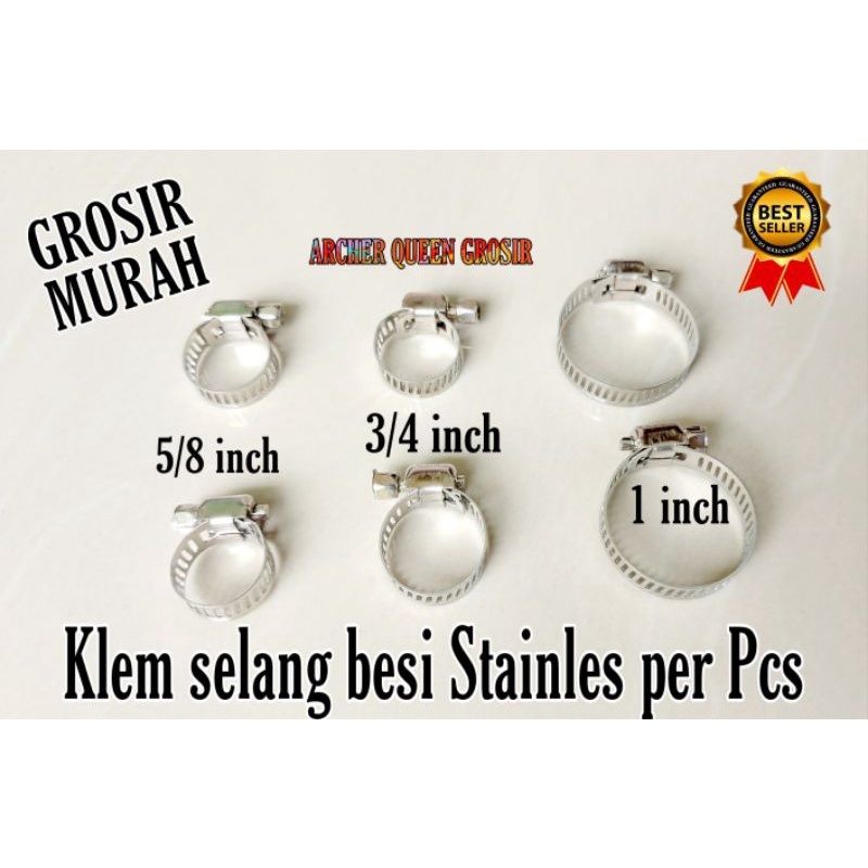 Jual Klem Selang Bahan Stainles Besi Murah 5 8 3 4 1 Hose Clamps