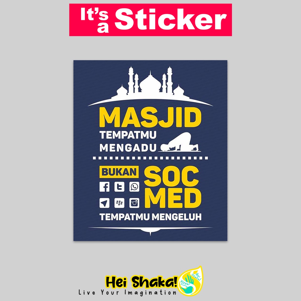 Jual Stiker Sticker Kata Kutipan Motivasi Muslim Islami Bahan Vinyl ...