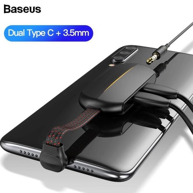 Jual BASEUS CONVERTER SPLITTER AUDIO 3 IN 1 L49 DUAL TYPE C + JACK 3 ...