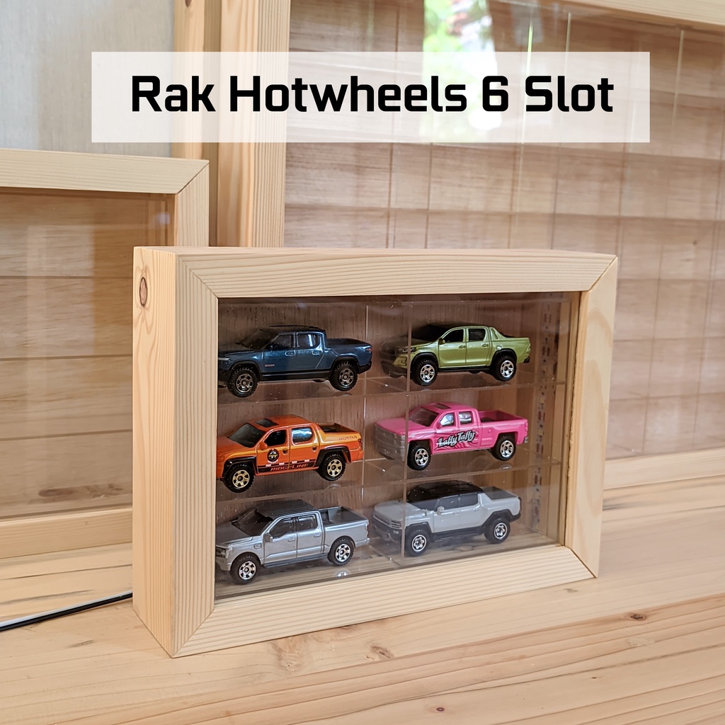 Jual 6 Slot Rak Hotwheels Premium kayu Jati belanda | Shopee Indonesia