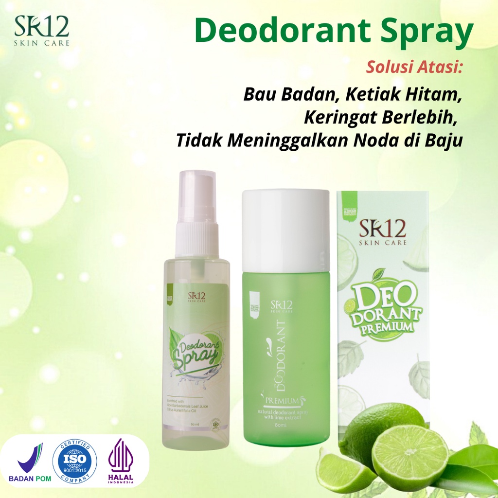 Jual Deodorant Spray SR12 Ampuh Atasi Bau Ketiak dan Mencerahkan Aman