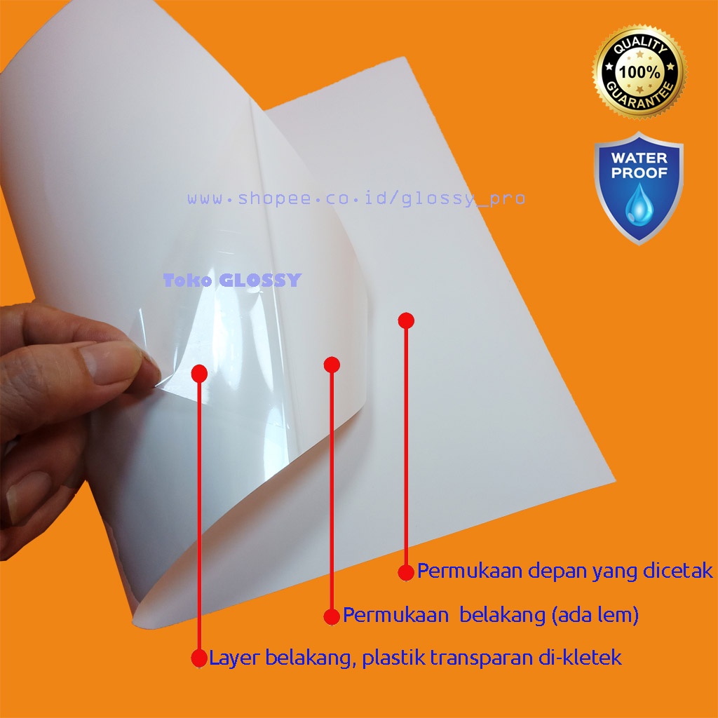 Jual STICKER VINYL MATTE A4 130 GSM / STIKER VINIL MATTE WATERPROOF ...