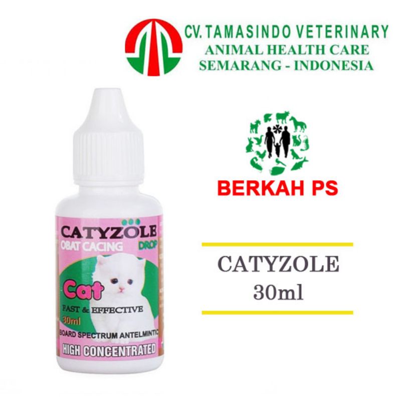Jual CATYZOLE DROP 30 ML ORIGINAL - OBAT CACING KUCING TETES CACINGAN