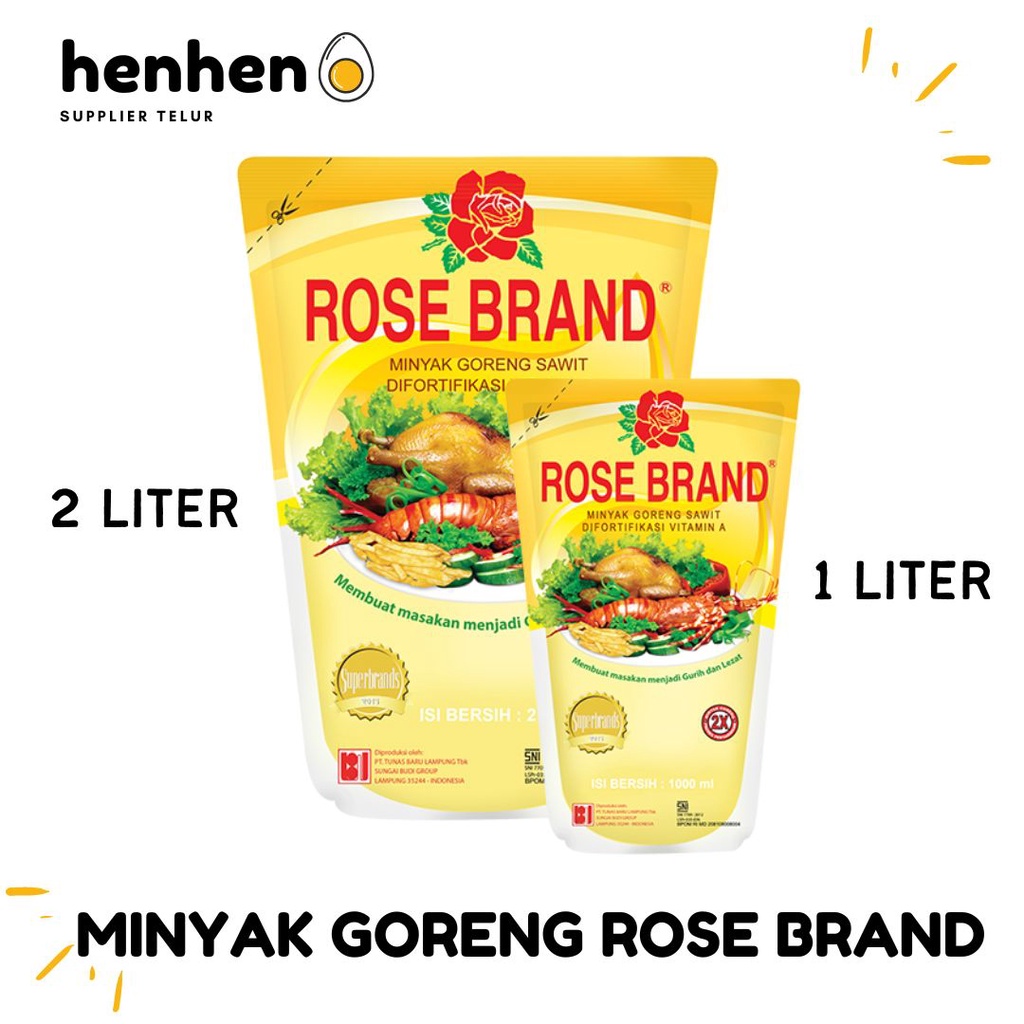Jual MINYAK GORENG ROSE BRAND REFILL 1 LITER / 2 LITER Shopee Indonesia