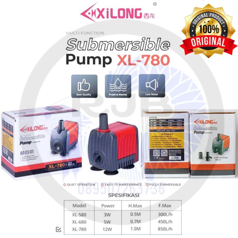 Jual Mesin Aquarium Mini,Pump Xilong XL-580, XL-680, XL-780 | Shopee ...