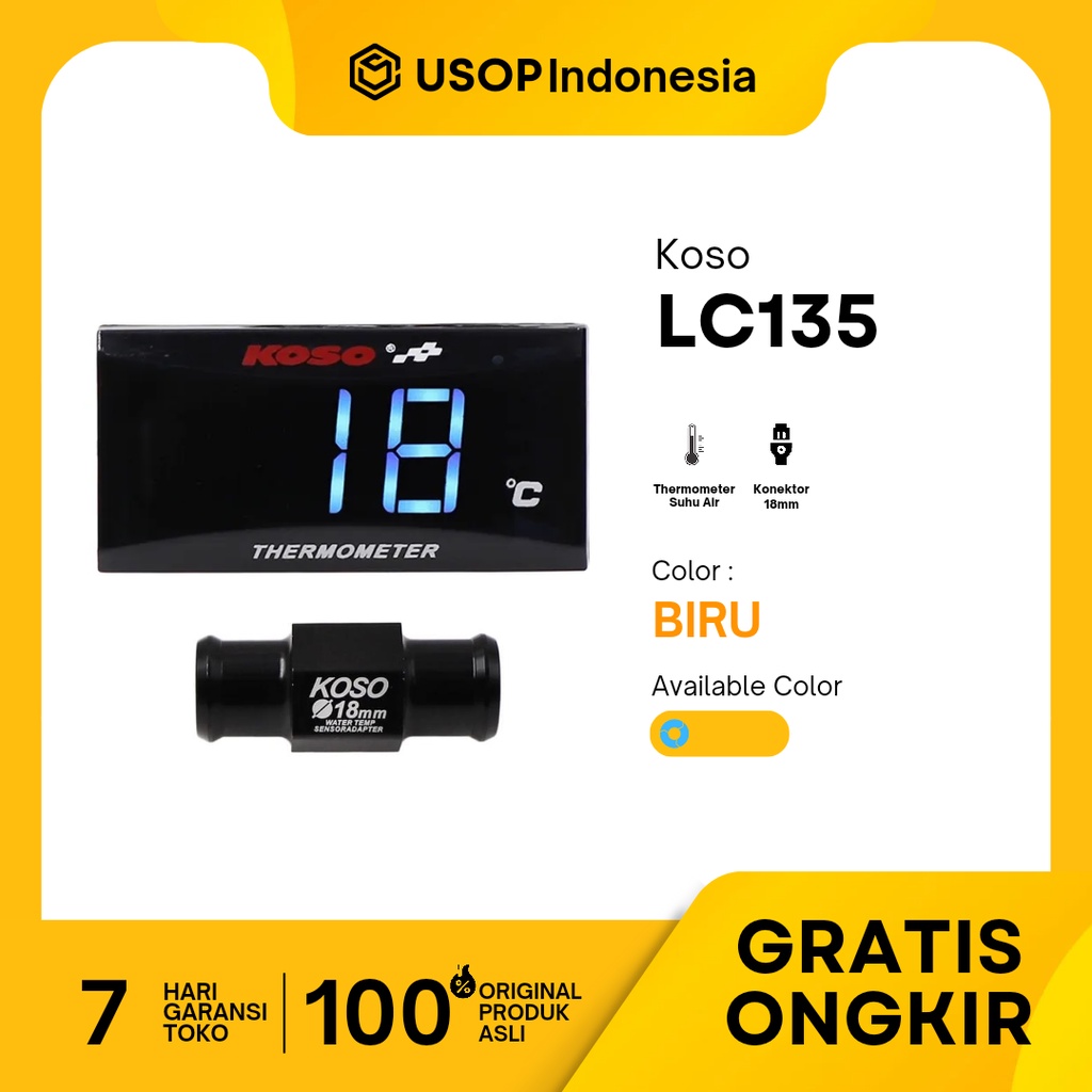 Jual KOSO Termometer Digital Pengukur Suhu Air Radiator Set Sensor ...