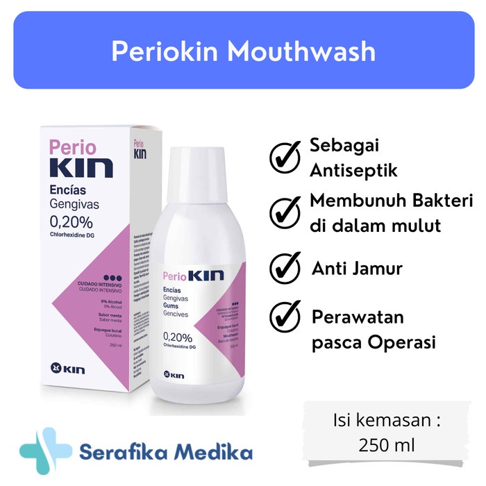 Jual TERLARIS Perio Kin Mouthwash. Chlorhexidine digluconate 0,20