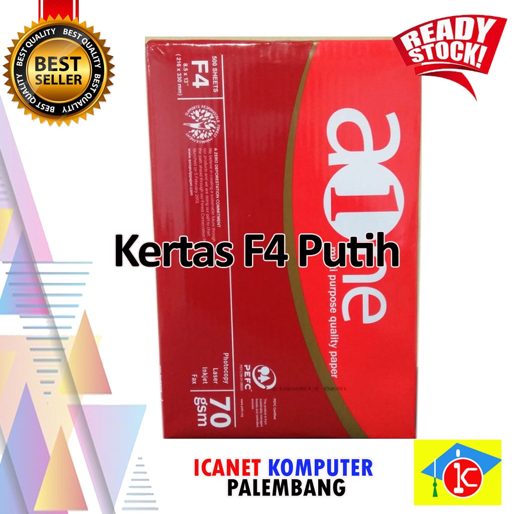 Jual kertas A4 - F4 / HVS ukuran 70 gsm/75 gsm per rim (isi 500 lmbr ...