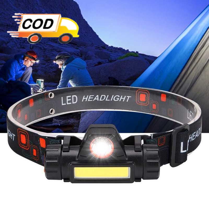 Jual Senter Kepala Lampu LED Q5 COB Micro USB Rechargeable Cahaya Super ...