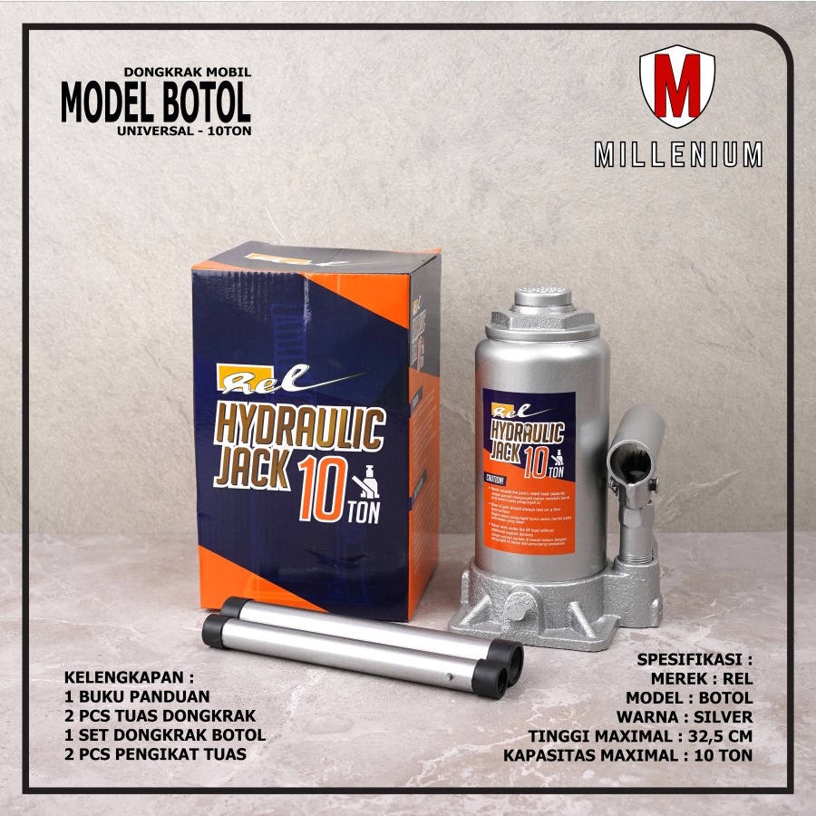 Jual Dongkrak Mobil Model Botol Rel Hidrolik Hydraulic Jack Ton