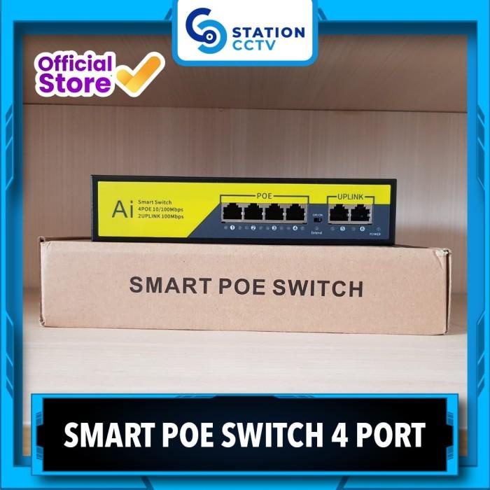 Jual Smart POE Switch Gigabit 6 Port with 4 POE + 2 Uplink | Shopee ...