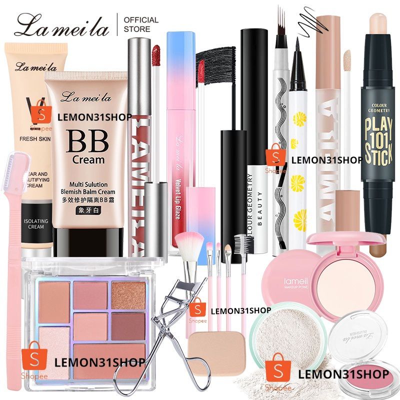 Jual PAKETAN MAKEUP SESERAHAN HANTARAN SET KOSMETIK BB CREAM EYELINER
