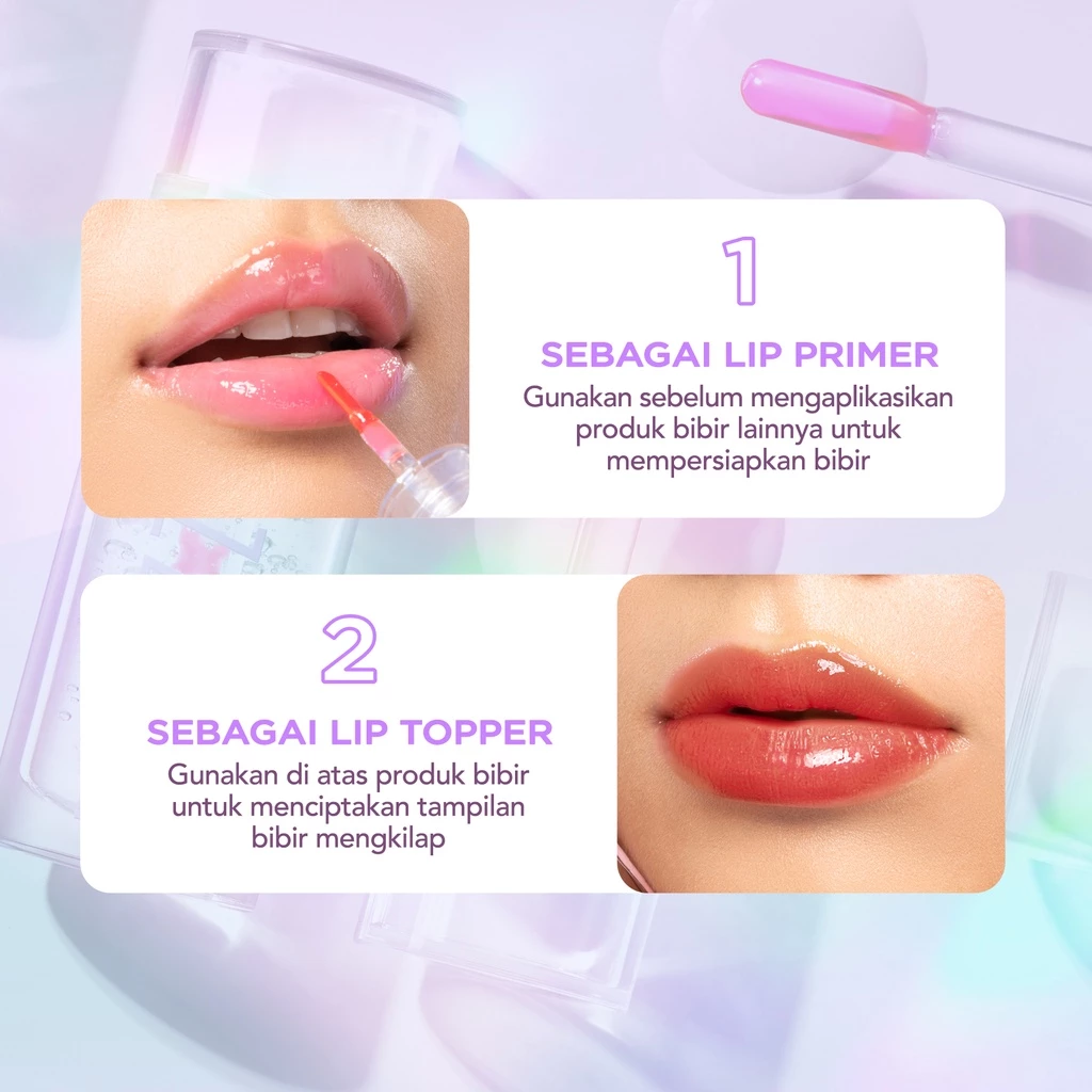Serum Bibir Dazzle Me 24/7 Pencerah dan Melembapkan Tahan Lama dan Hydrating