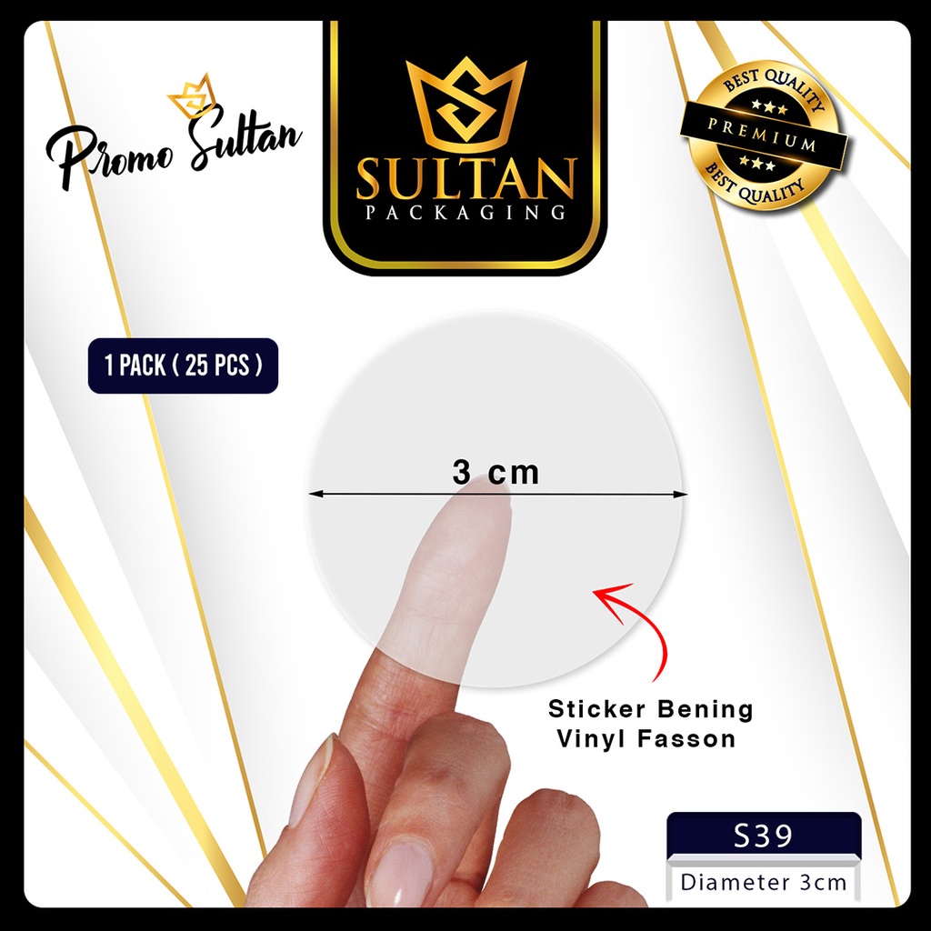 Jual Sticker - Label Sticker Vinyl - Sticker Segel Transparan isi 25 ...