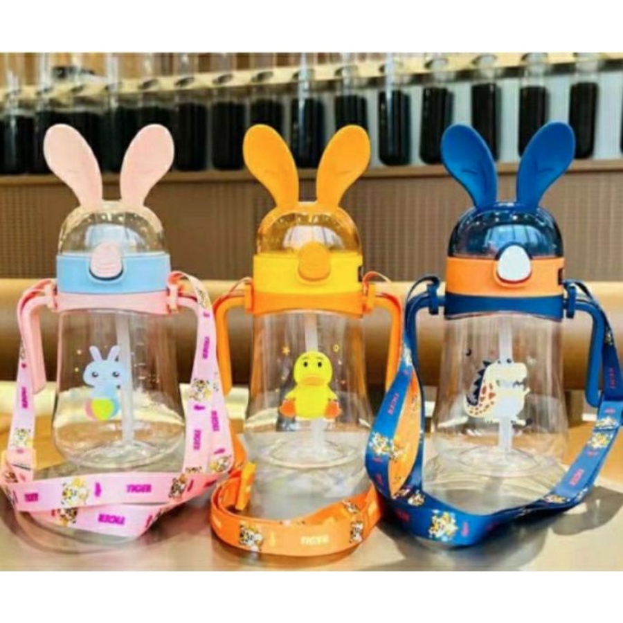 Jual Botol Minum Rabbit Kelinci Long Ear Sedotan Tali Panjang 350Ml ...