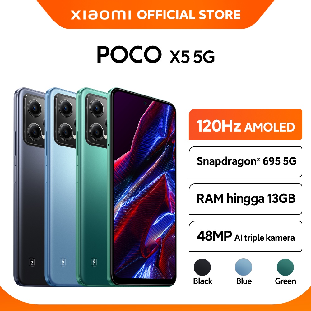 Jual Xiaomi Official POCO X5 5G (6GB+5GB/128GB) | (8GB+5GB/256GB ...