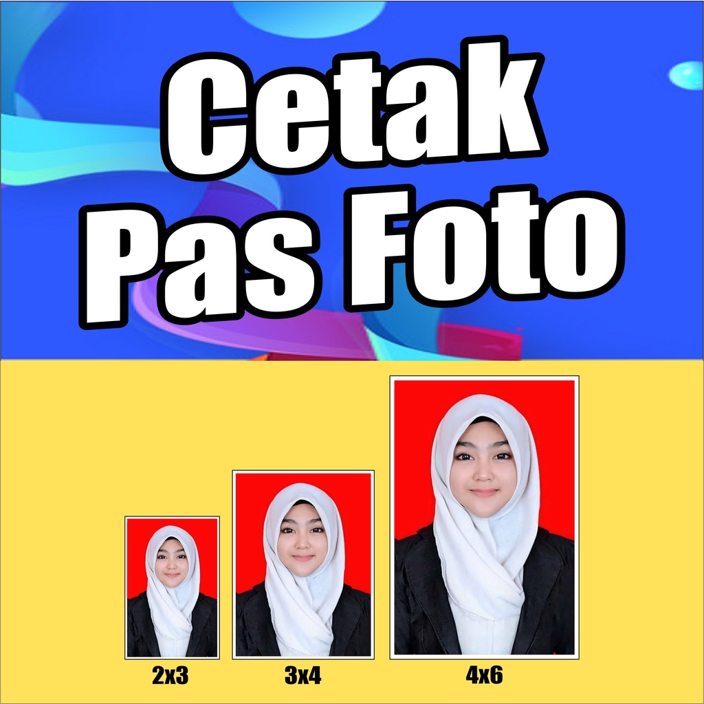 Jual Cetak Pas Foto Warna Merah Ukuran 2x3, 3x4, 4x6 Bagus Cerah Murah