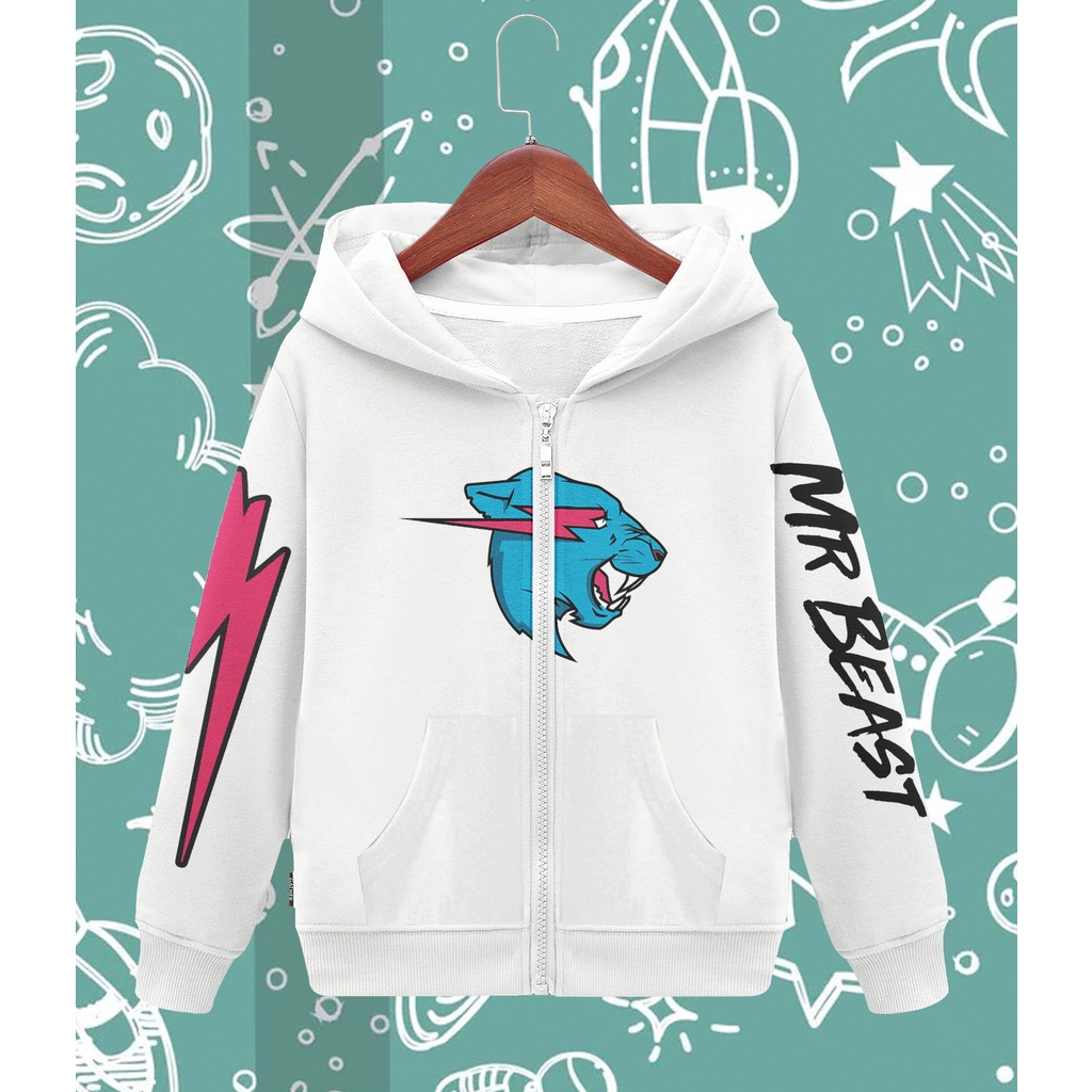 Jual hoodie anak mrbeast zipper anak mr beast Shopee Indonesia