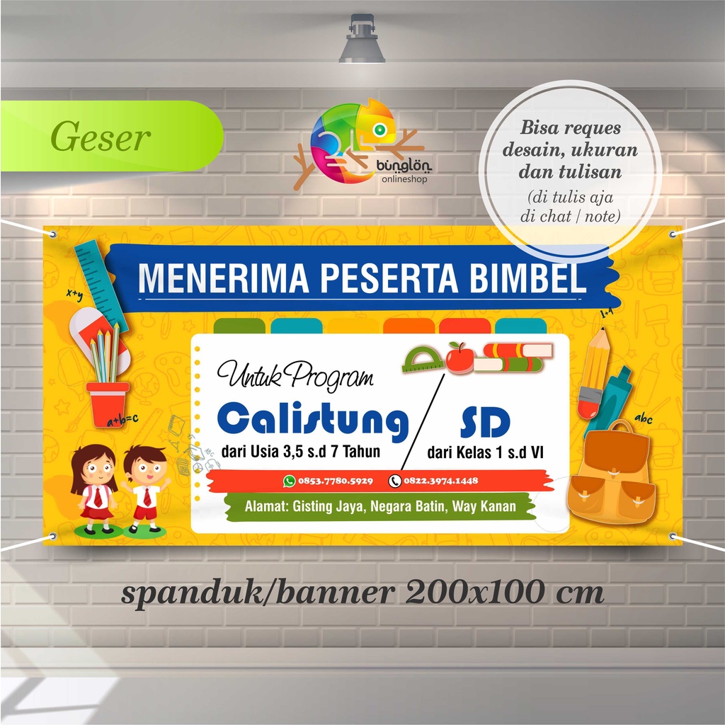 Jual Spanduk, Banner BIMBEL Model B | Shopee Indonesia