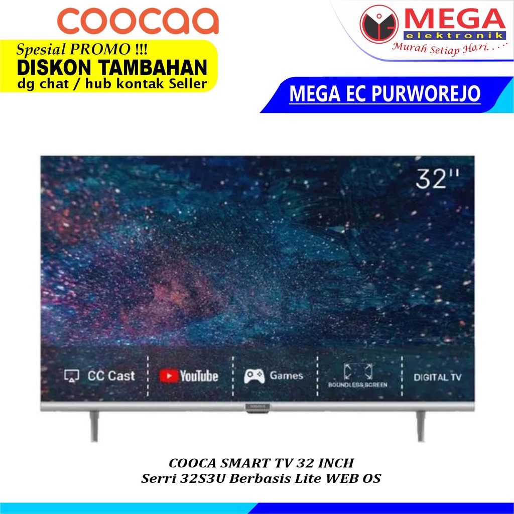 Jual Led Coocaa 32s3u Smart Tv 32 Inch With Lite Web Os Shopee Indonesia