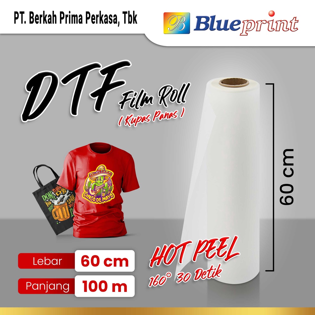 Jual Kertas Dtf Film Roll X Blueprint Transfer Pet Film Dtf Hot