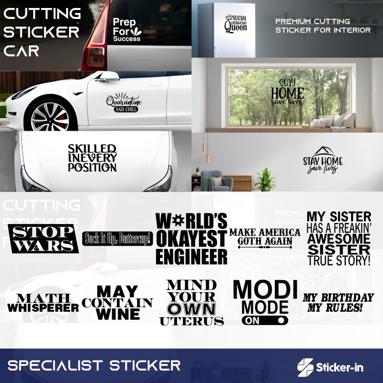 Jual Cutting Sticker Qoute Modif Mobil,Kaca Dinding Motor Helm Kulkas ...