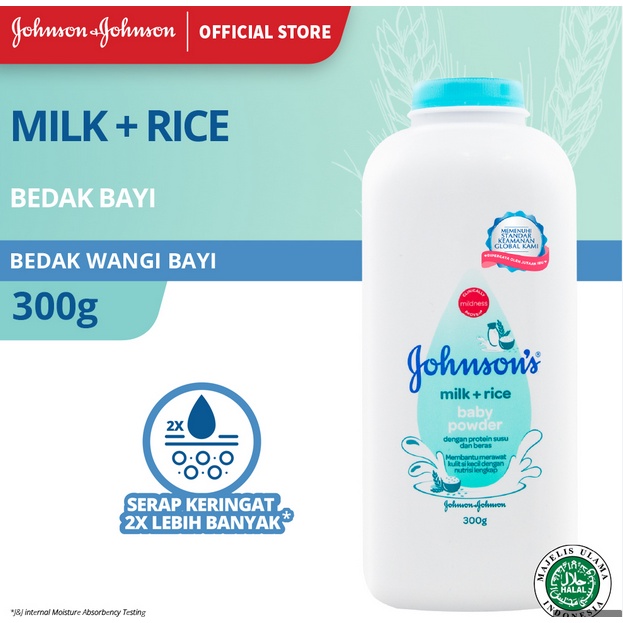 Jual JOHNSONS BABY POWDER MILK+RICE 300 GR Shopee Indonesia