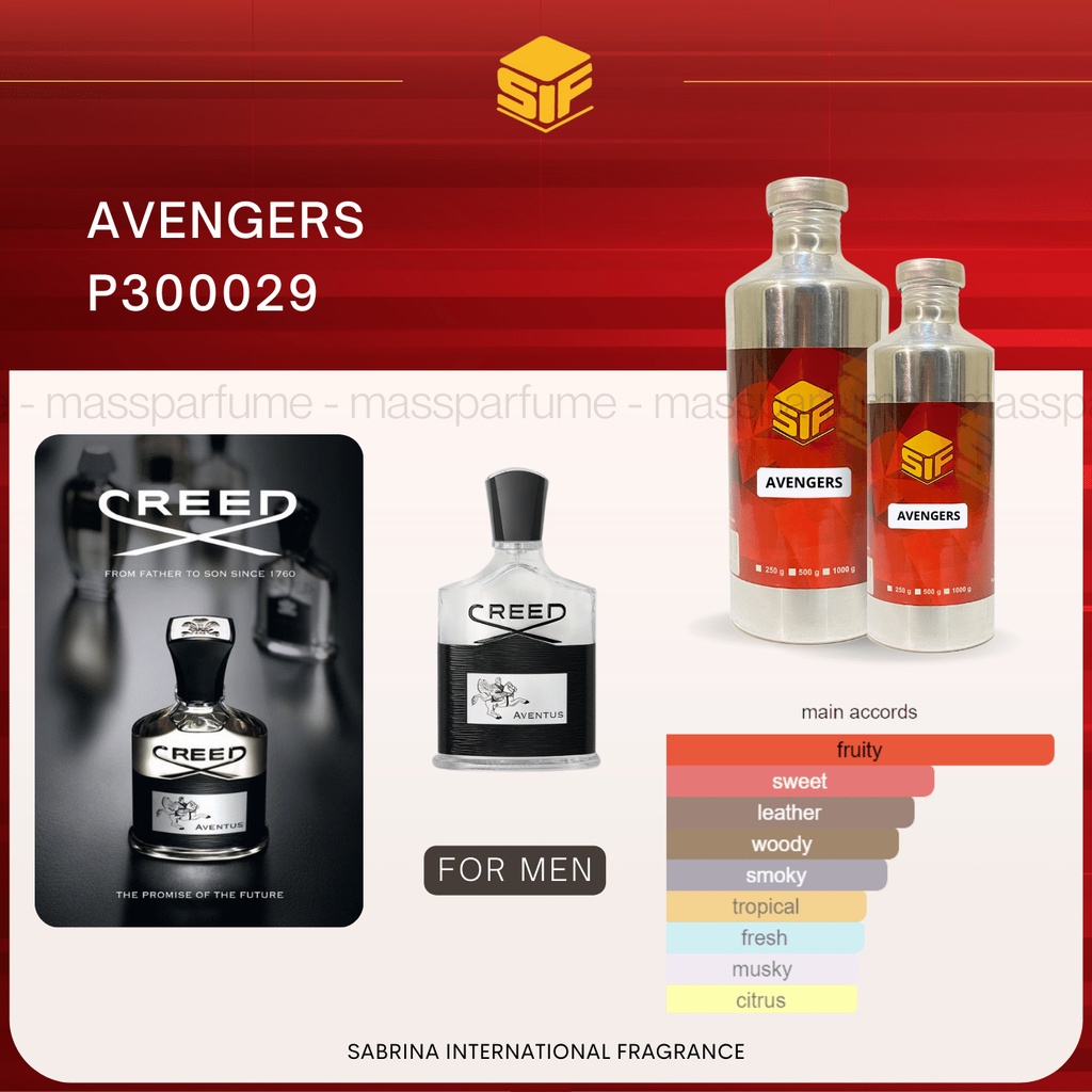 Bibit Parfum CREED AVENTUS AVENGERS by SIF Sabrina International Fragrances 100ML 250ML 500ML