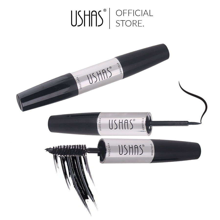 Jual USHAS MA1025 MASCARA 5ML & EYELINER 5ML 2IN1 WATERPROOF (KOSMETIK