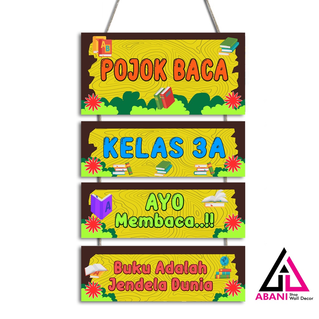 Jual Hiasan Dinding Kelas Pojok Baca Dekorasi Hiasan Kelas TK SD Pojok