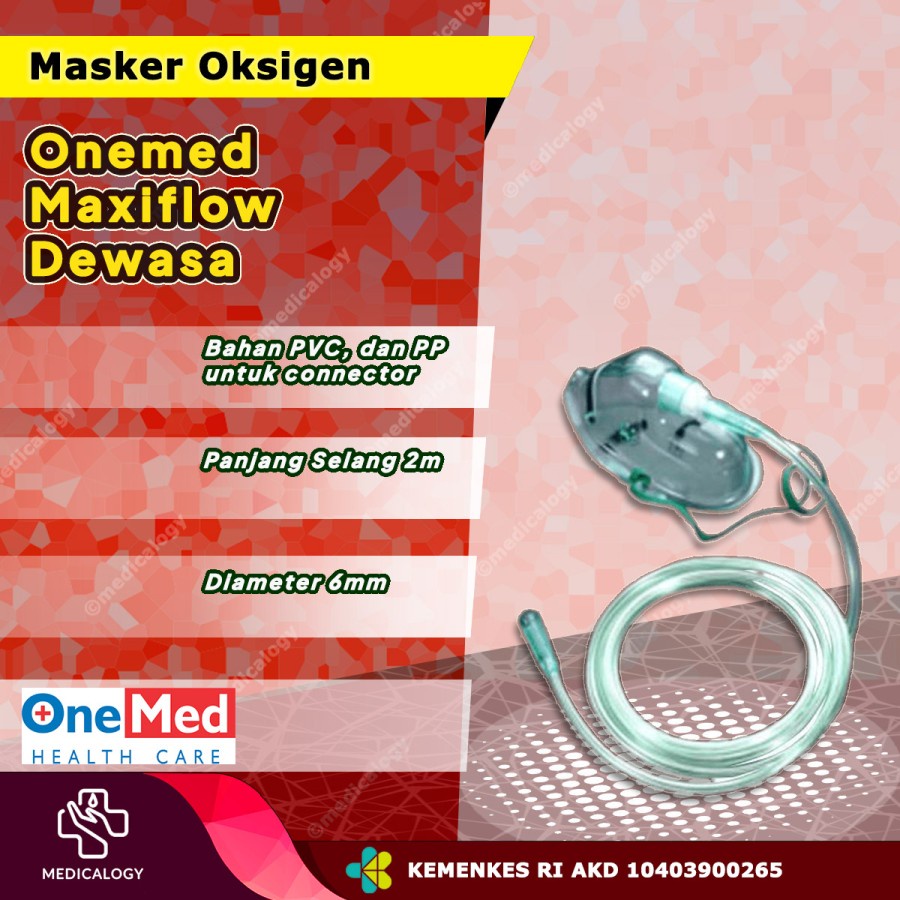 Jual ONEMED Maxiflow Masker Oksigen Dewasa | Shopee Indonesia