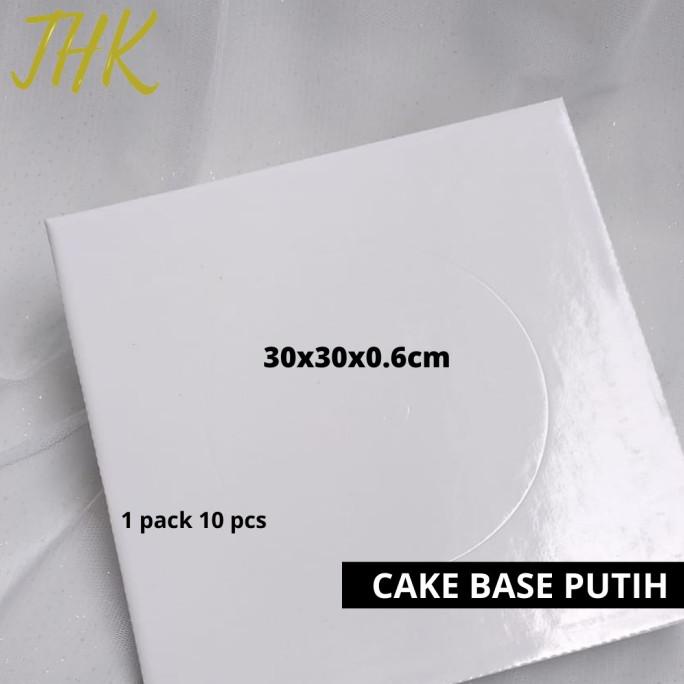 Jual Alas Tatakan Kue Cake Base Putih Polos Ukuran Cm Isi Pcs Shopee Indonesia