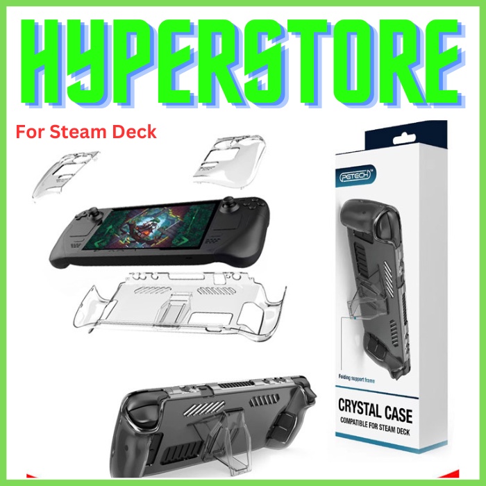 Jual PGTech Crystal Case For Steam Deck Casing Transparan Kickstand ORI ...