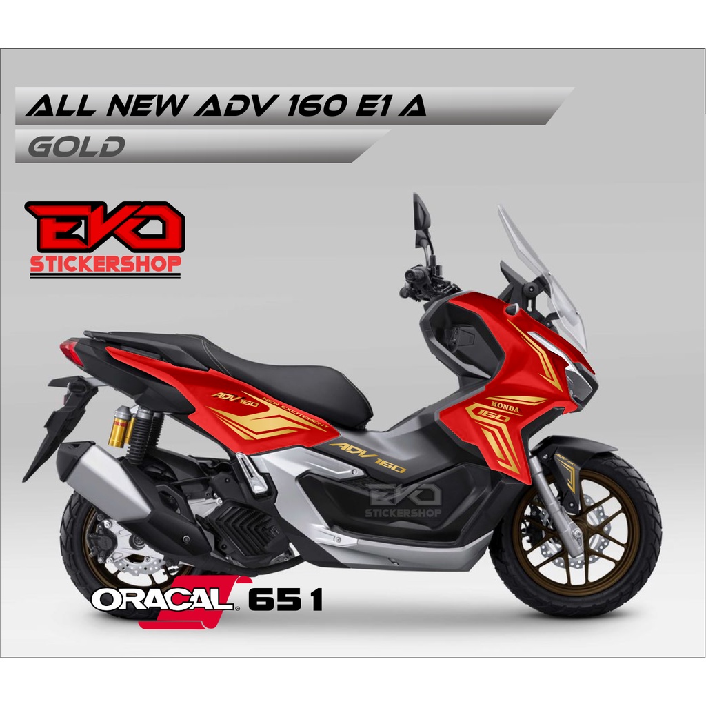 Jual Sticker HONDA ADV 160 MERAH cutting stiker Gold Silver E1 | Shopee ...