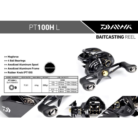 DAIWA PT 100H BAITCAST REEL