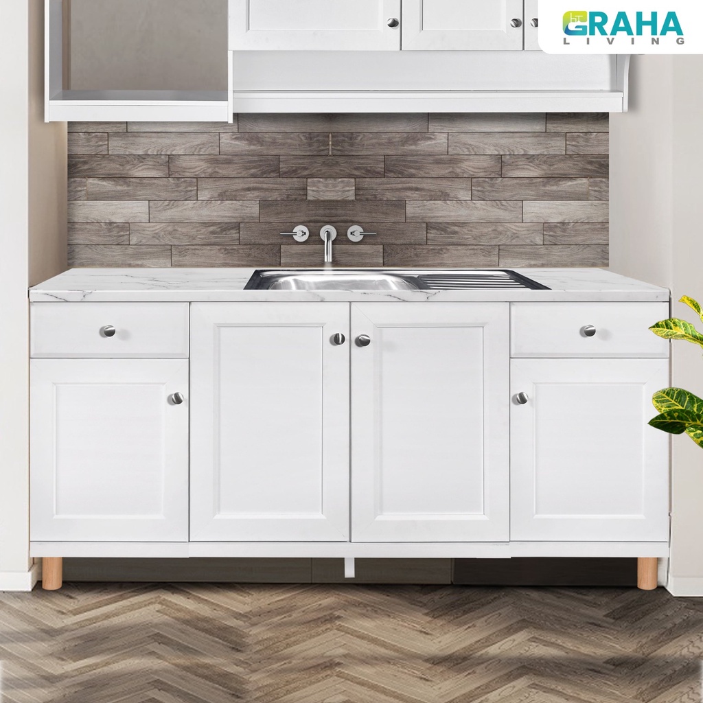 Jual Kitchen Set 3, 4 dan 5 Pintu Lavender Putih Minimalis/Sink Rak ...