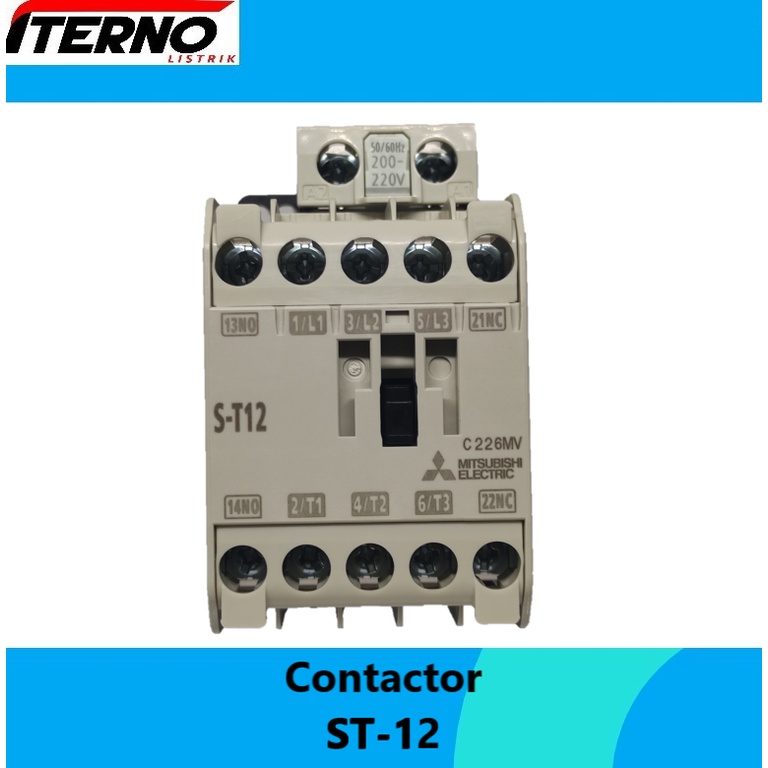 Jual Kontaktor Mitsubishi ST-12 S-T12 ST12 220V 380V Ori | Shopee Indonesia