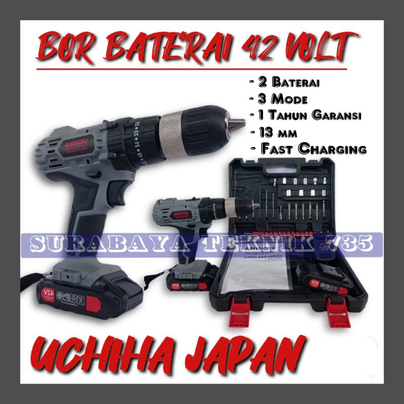 Jual Bor Baterai Volt Uchiha Japan Mm New Edition Impac Drill