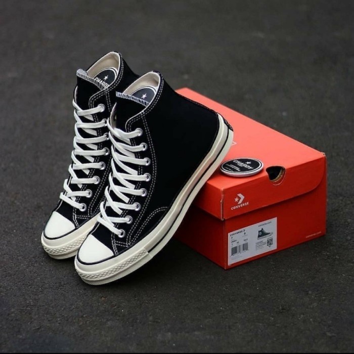 Jual Sepatu Converse All Star 70s High Black White Guaranted Original