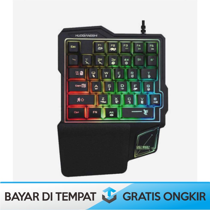 Jual Terlaris Keyboard Gaming One Single Hand Setengah Rgb K108 ...