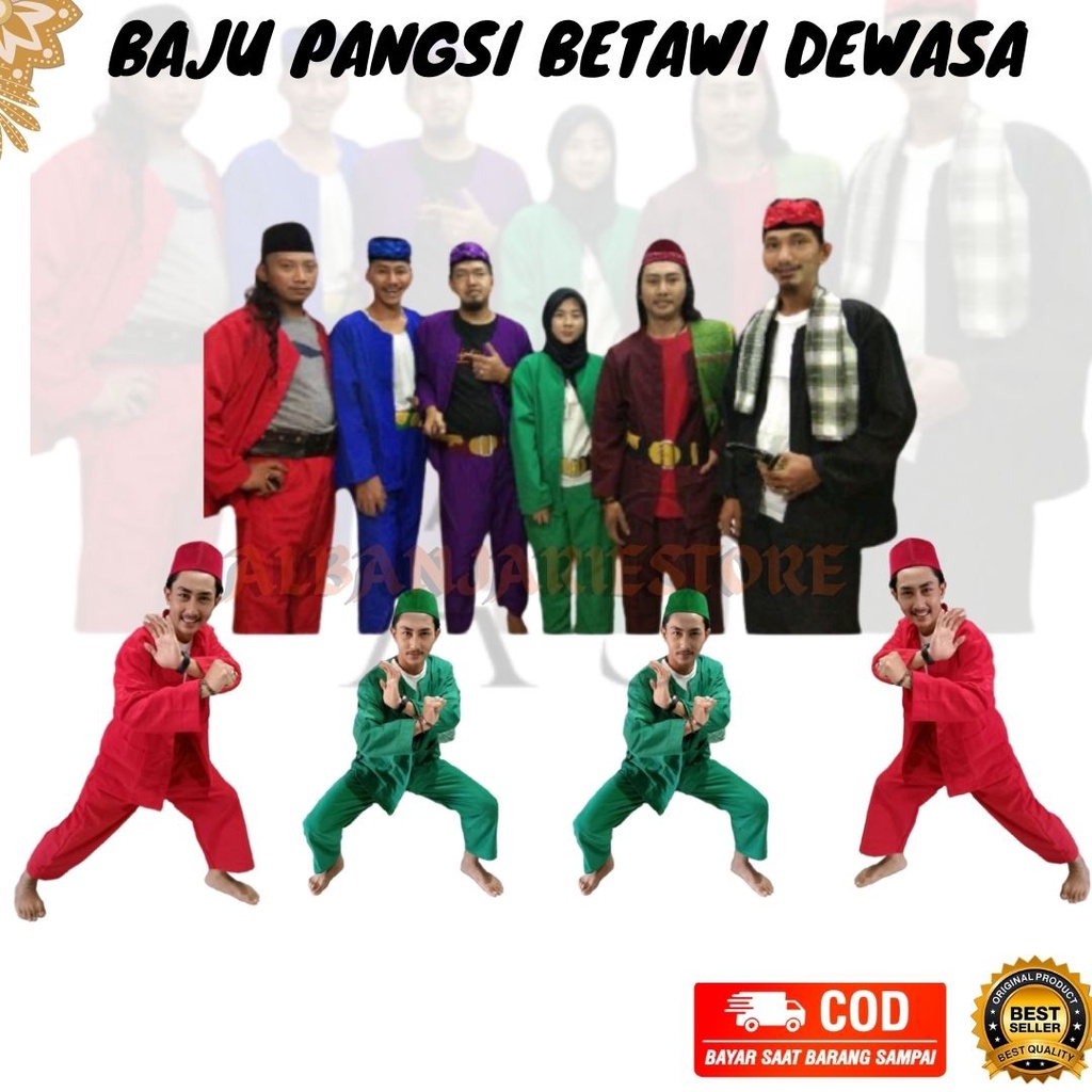 Jual TERMURAH SETELAN Pangsi Dewasa Setelan Lengkap (BAJU CELANA,SABUK