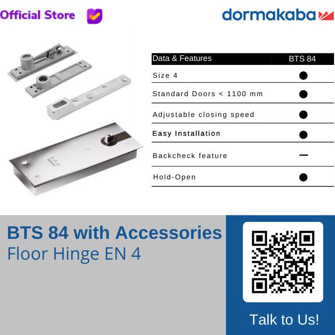 Jual Dorma Floor HInge BTS 84 EN 4 with accessories dormakaba BTS84 EN4