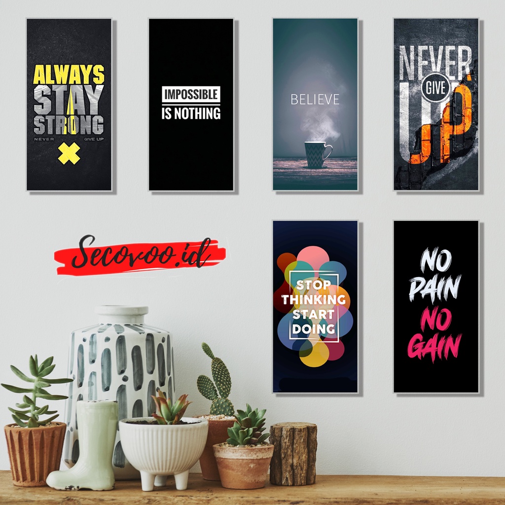 Jual Dekorasi Hiasan Dinding Pajangan Wall Decor 10x20 Quotes Grafity