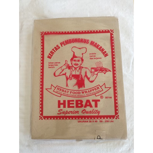 Jual KERTAS NASI KOTAK BUNGKUS MAKANAN UKURAN 30X40 CM ISI 250 LEMBAR