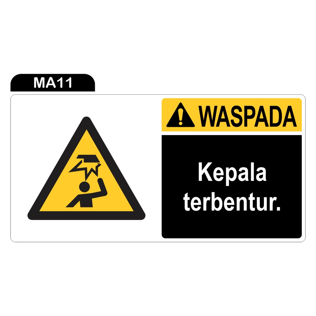Jual RAMBU WASPADA KEPALA TERBENTUR (STICKER ONLY) | Shopee Indonesia