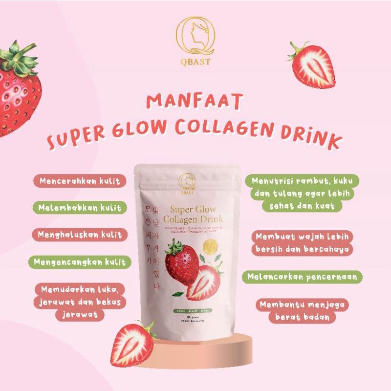 Jual QBAST COLLAGEN DRINK/ SUPER GLOW COLLAGEN QBAST 100% ORIGINAL ...