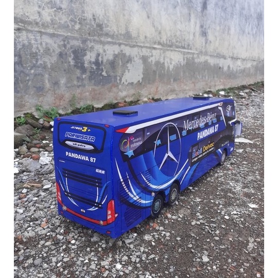 Jual BUS PO PANDAWA 87 MINIATUR BUS PANDAWA 87 TERBARU DOUBLE DECKER 