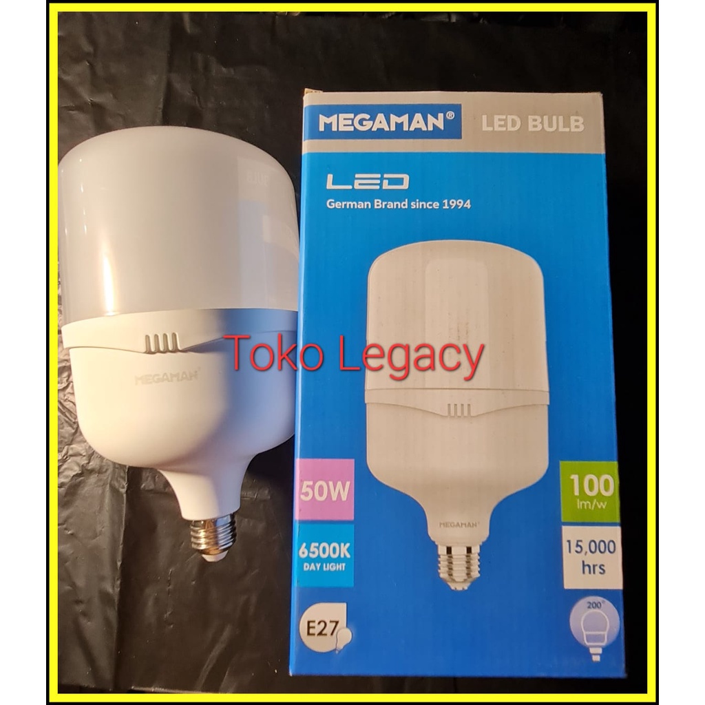 Jual LAMPU LED T-BULB MEGAMAN 50 W 6500K PUTIH MEGAMAN GERMANY | Shopee ...